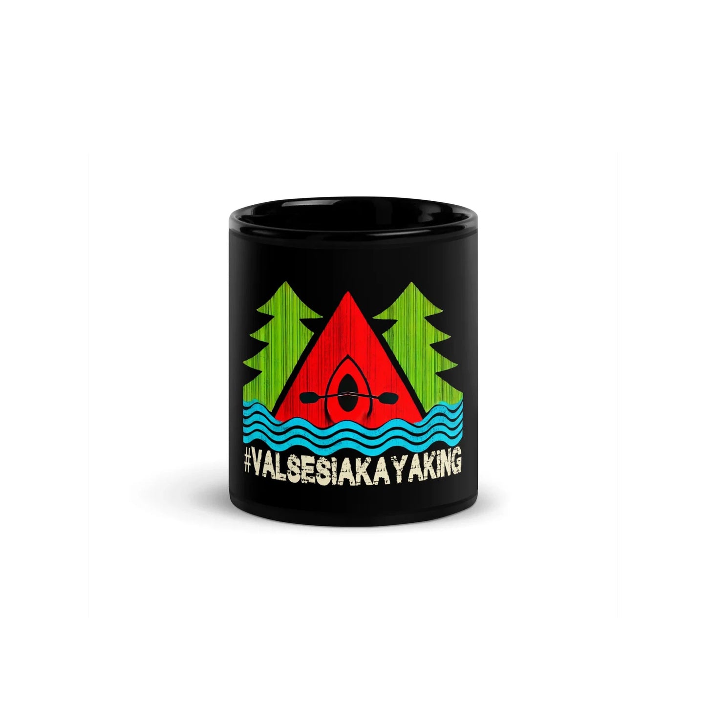 VALSESIAKAYAKING Black Glossy Mug