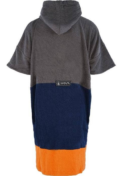 WAVE HAWAII - Poncho con zip WAVE HAWAII in cotone 100% certificato Öko Tex, taglia L