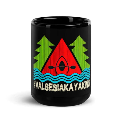 VALSESIAKAYAKING Black Glossy Mug