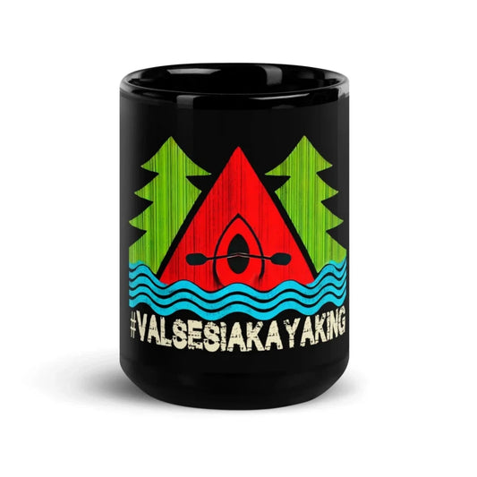 VALSESIAKAYAKING Black Glossy Mug