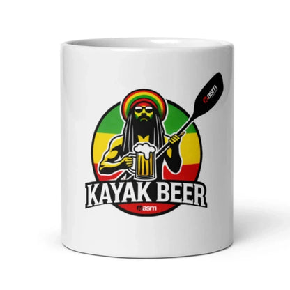 KAYAK BEER RASTA JO White glossy mug