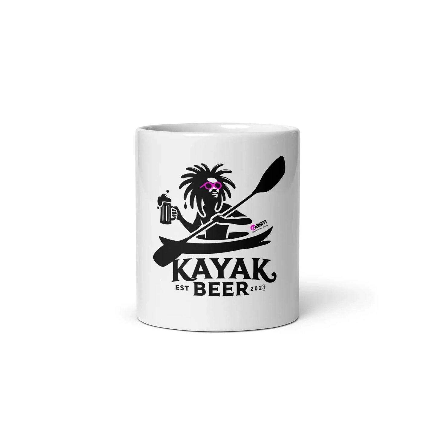 KAYAK BEER RASTAMAN White glossy mug