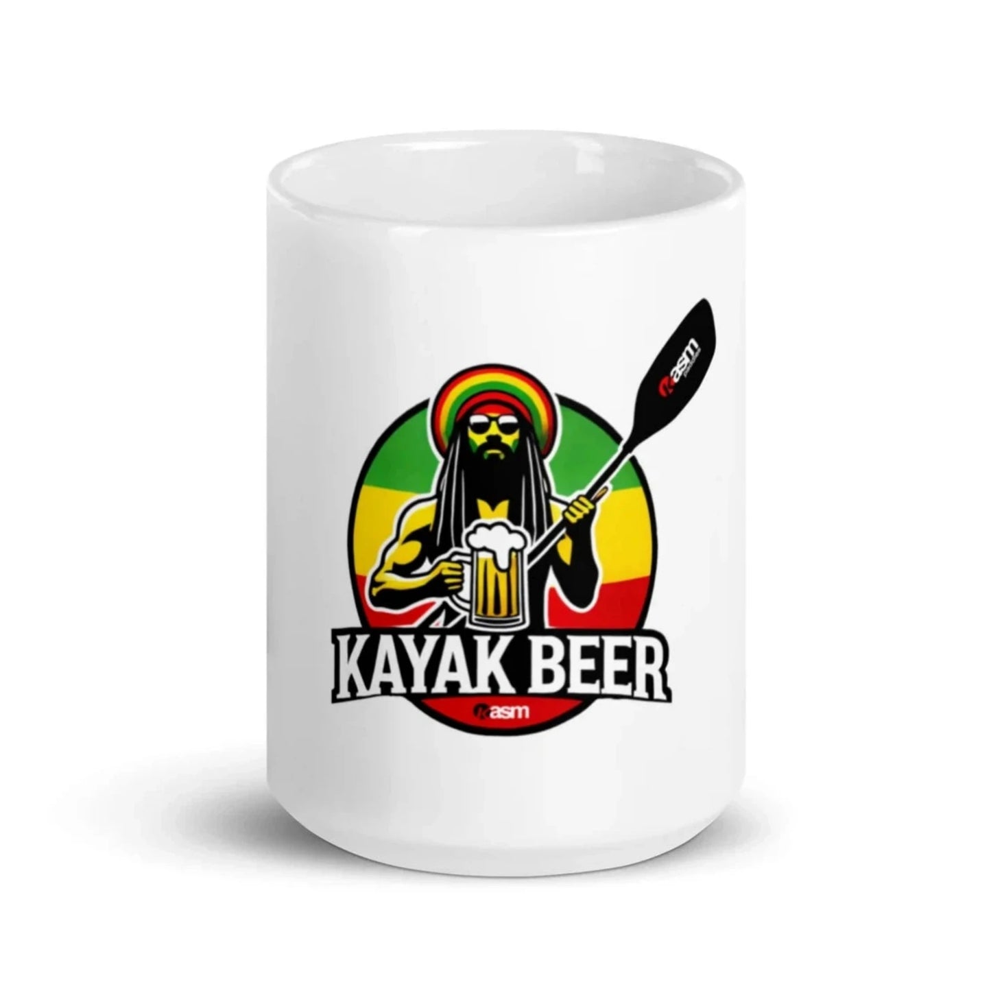 KAYAK BEER RASTA JO White glossy mug