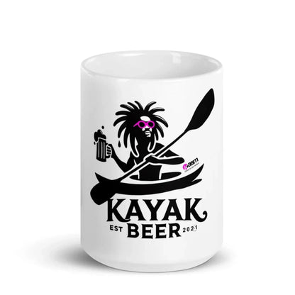 KAYAK BEER RASTAMAN White glossy mug