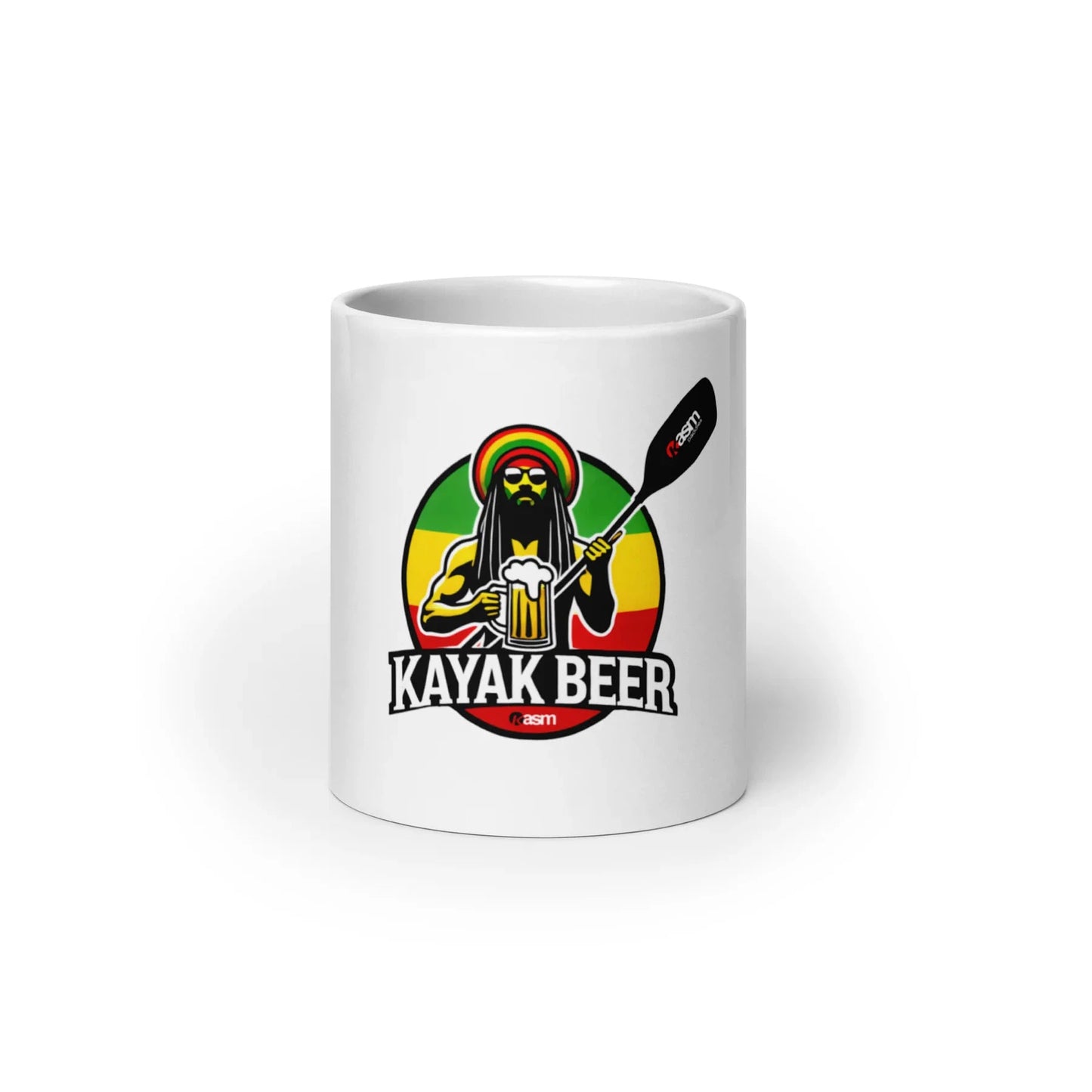 KAYAK BEER RASTA JO White glossy mug