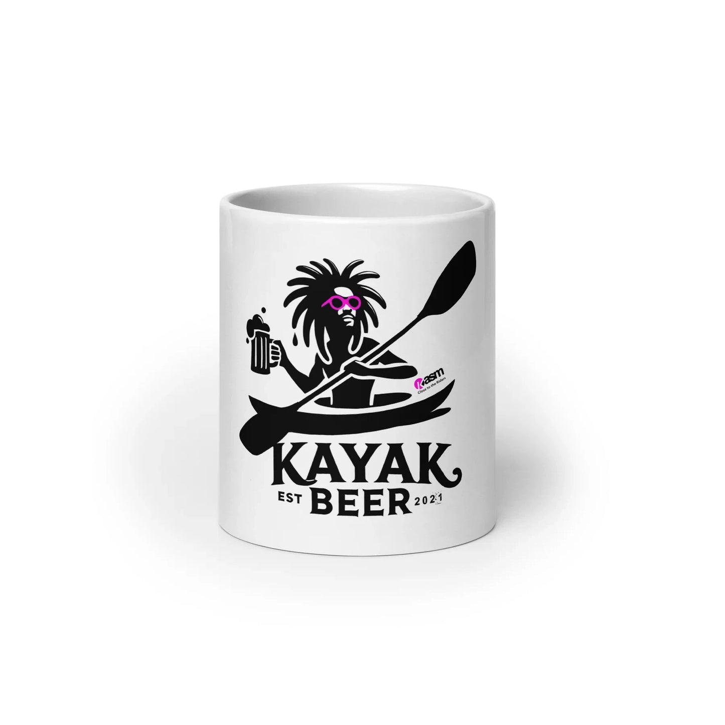 KAYAK BEER RASTAMAN White glossy mug