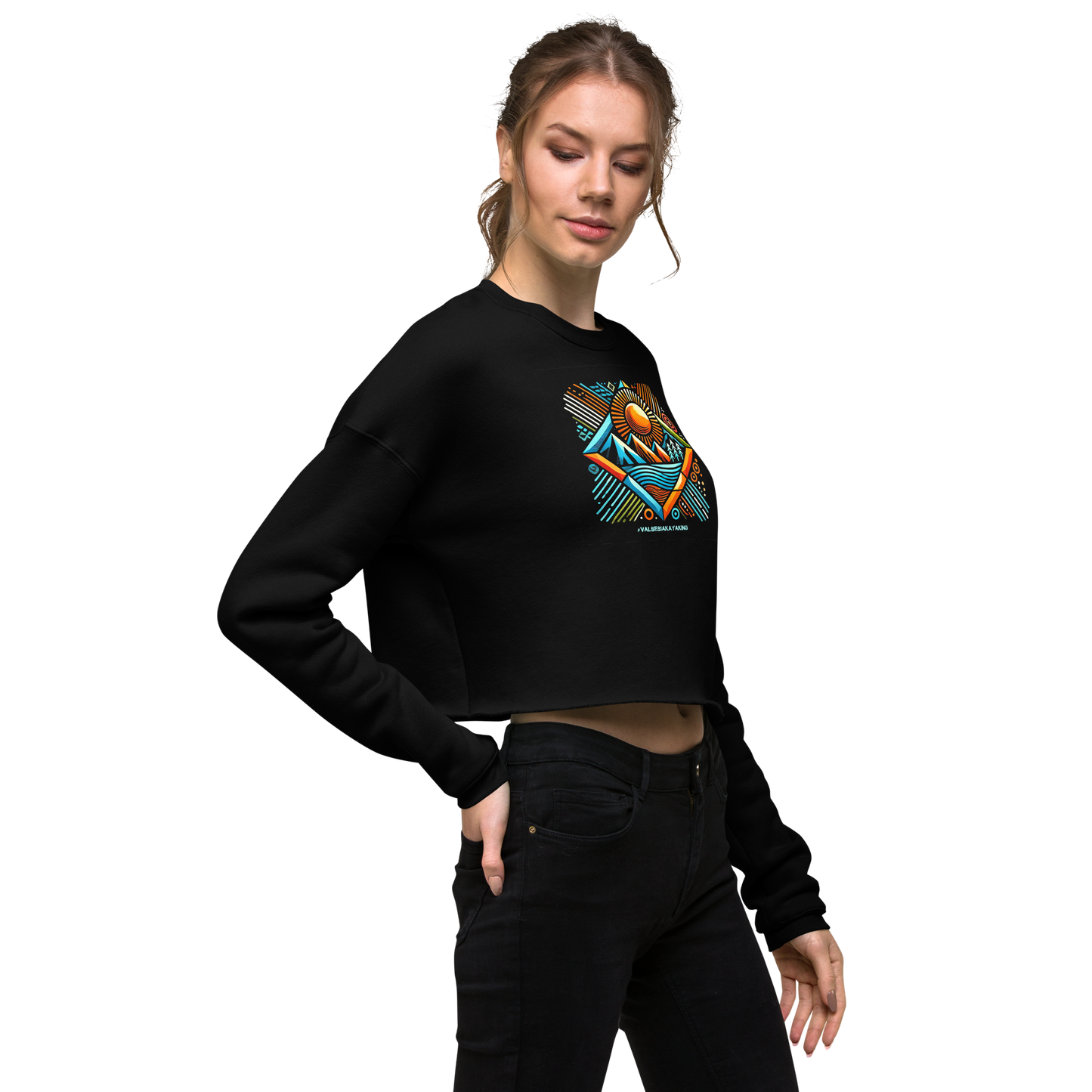 #VALSESIAKAYAKING Wms Crop Sweatshirt